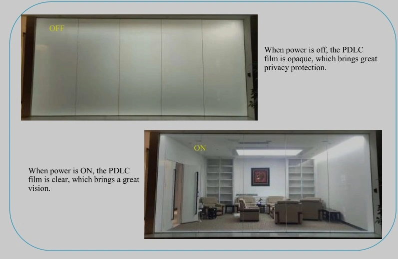 Privacy Protection Electrochromic Smart Pdlc Film Switchable Glass for Windows